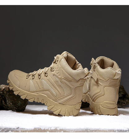 Stivali tattici da combattimento migliorati da uomo per outdoor e campeggio, antiusura, a risposta rapida, scarpe da trekking, pesca e caccia, sneakers da uomo