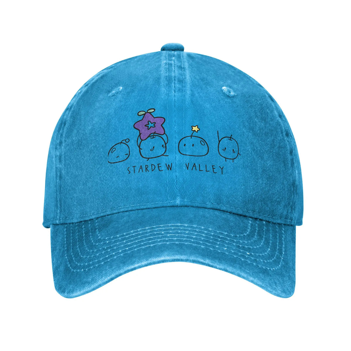 Žaidimo „Stardew Valley“ kepurė su snapback užsegimu „Sun Baseball Cap y2k“ – juokinga unisex kepurė paaugliams, išplauta, hiphopo stiliaus, apsauganti nuo saulės, skirta lauko sportui, puiki dovana