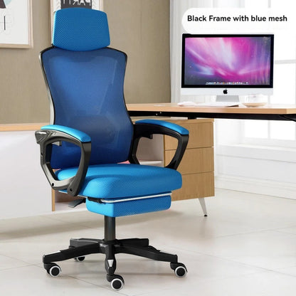 High Density Sponge Mesh Office  New Design Home Office Furniture Comfortable  Chair with Footrest