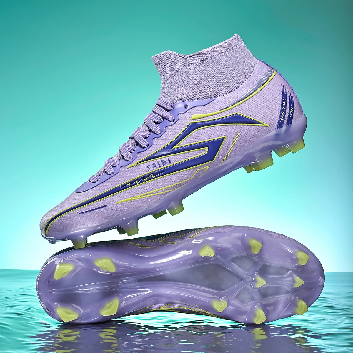 Chaussures de football AG/FG pour enfants et jeunes, chaussures d'entraînement, tige en tissu PU, semelle en TPU, antidérapantes, résistantes à l'usure, pour terrain de sport en herbe naturelle
