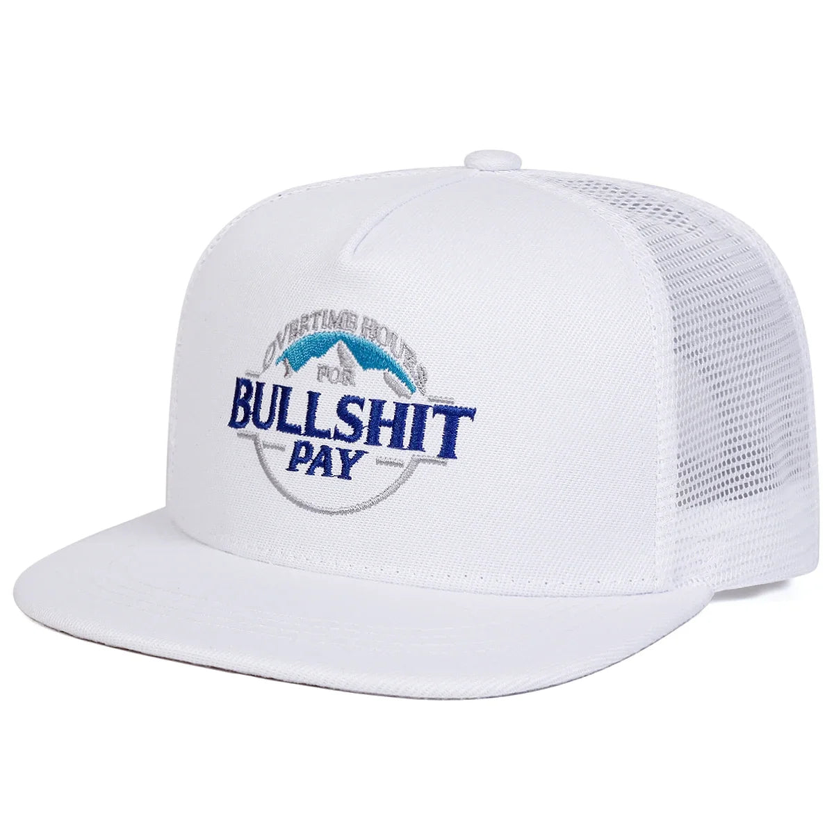 Unisex BULLSHIT PAY Embroidery Hip-hop Net Hats Spring Summer Outdoor Adjustable Sports Casual Baseball Caps Sunscreen Hat Cap