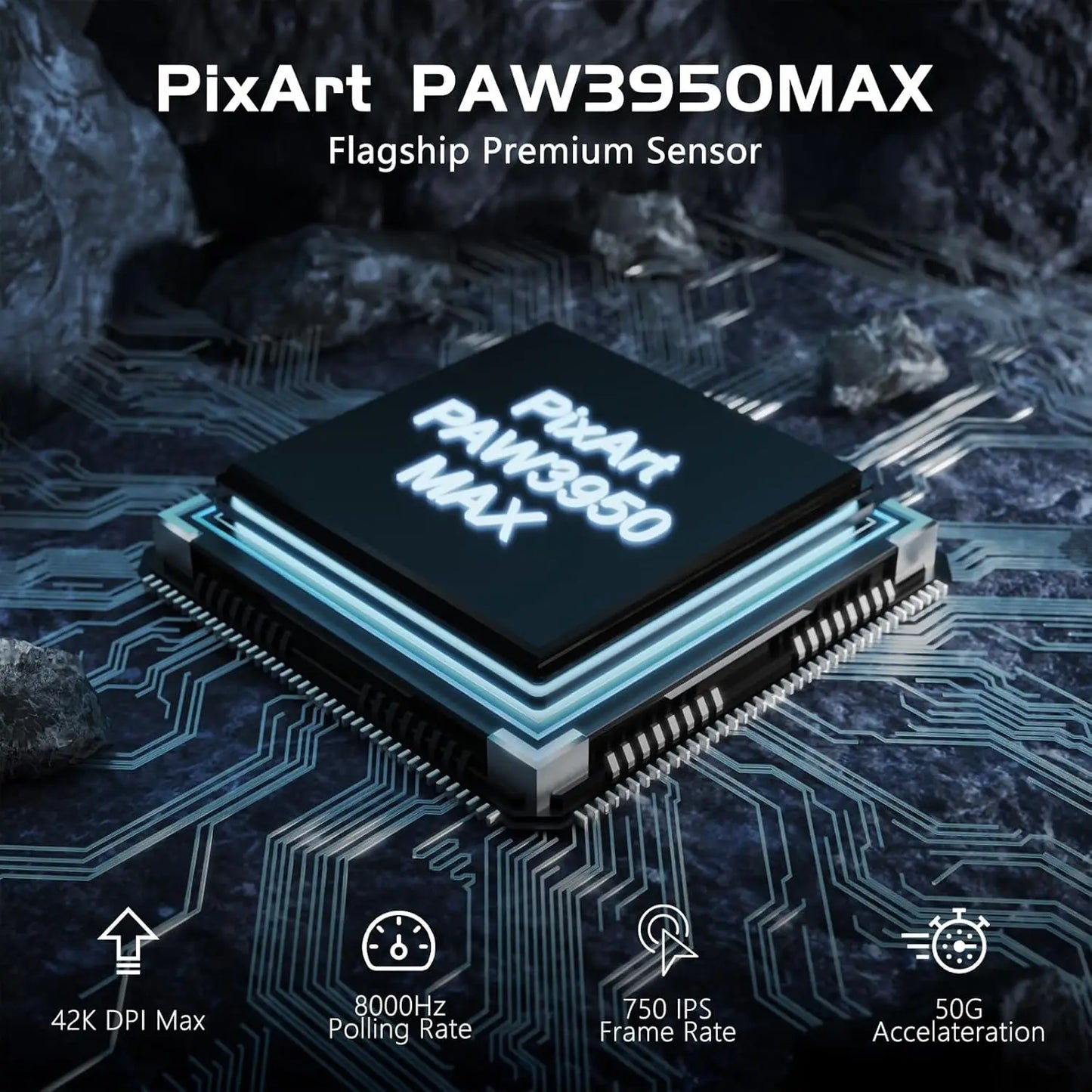 Ratón gaming inalámbrico ligero Attack Shark R6, ratón para ordenador con sensor PAW 3950Max y Nordic 52480, sondeo de 8KHz