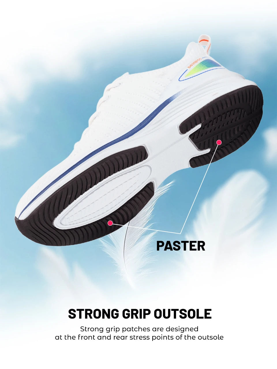 Baasploa Women Sport Shoes Comfort Lightweight Running Shoes for Women Mesh Breathable Casual Sneakers White Walking Sneakers