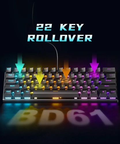 60% gaming keyboard gamer mechanical keyboards pc laptop office mini keyboard