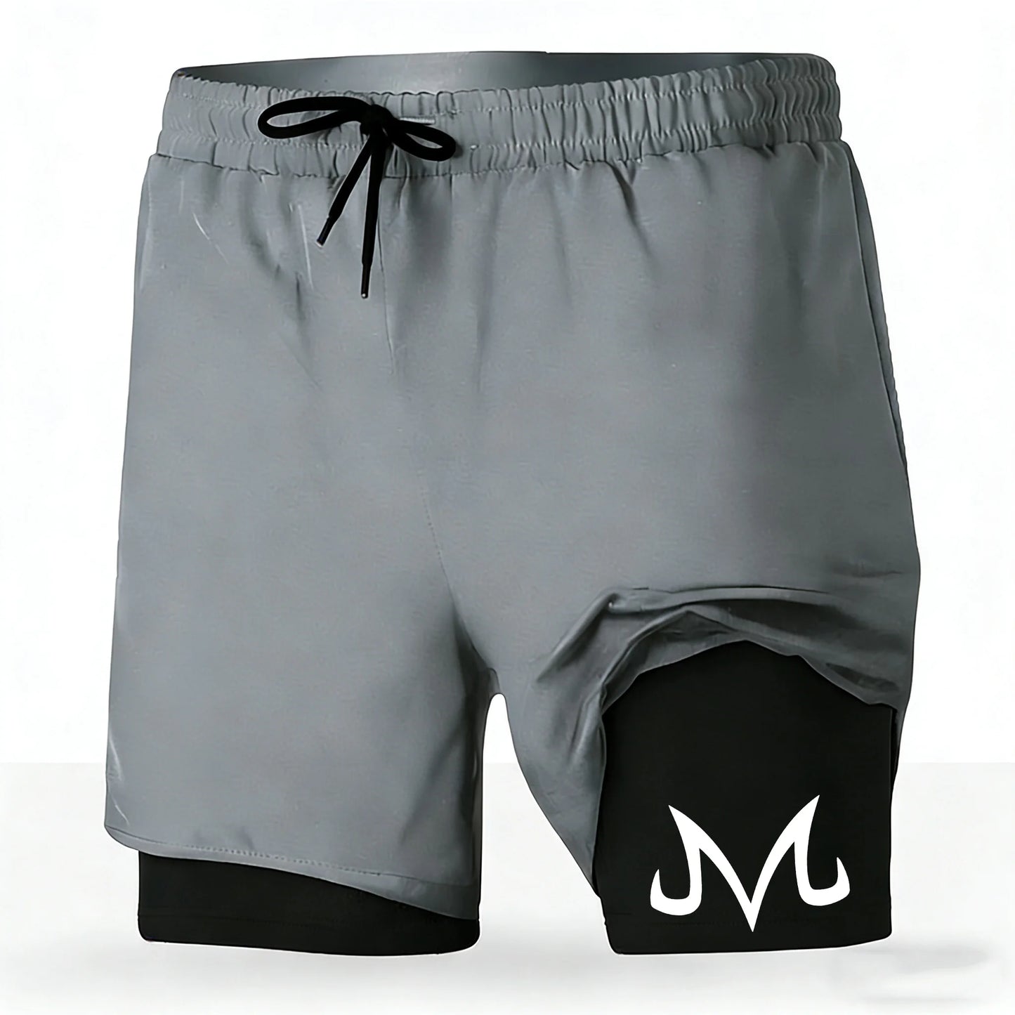 Men's Dragon Ball Anime 2-in-1 Running Shorts Majin Vegeta Print Quick Dry Athletic Workout Shorts 2026 New Unisex