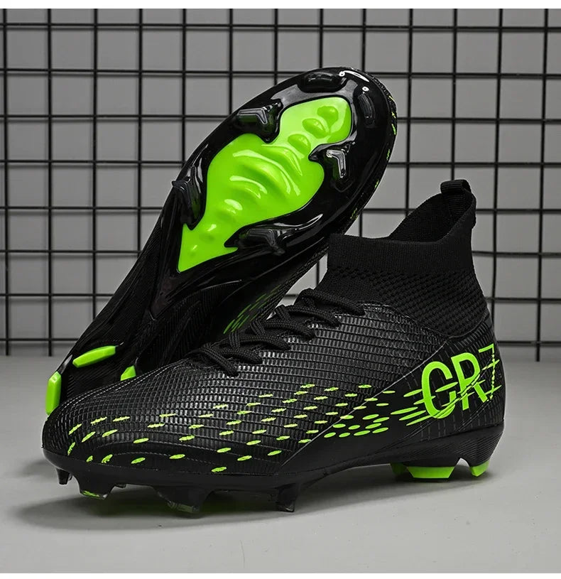Nouvelles chaussures de football pour hommes, crampons pour terrain en herbe, baskets, chaussures de football de haute qualité, antidérapantes, montantes, pour futsal, matchs en salle, best-seller FG/TF