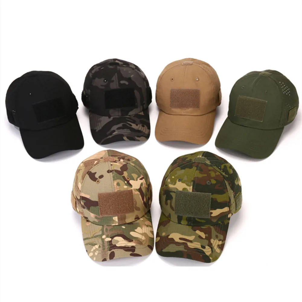 1 stk. Ny camouflage-baseballkasket til mænd, åndbar solhat til udendørs sport, jagt, vandreture, camping, strand og fiskeri