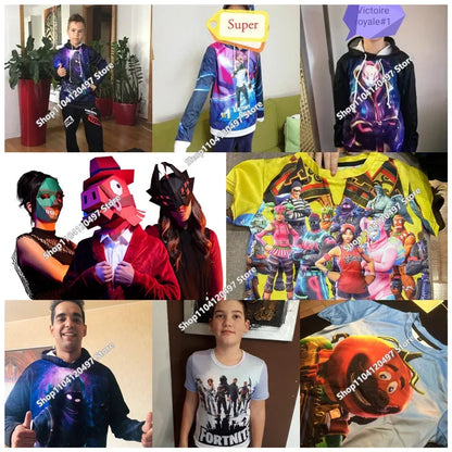 2024 New Game Zipper Hoodie, Children's Sweatshirt Fortnite Pullover Sweatshirts, Fashion Boys and Girls Clothing