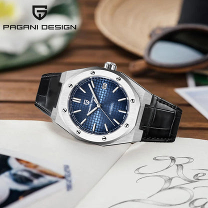 PAGANI DESIGN 8215 Men's Automatic Mechanical Watch 40MM Sapphire Stainless Steel Waterproof 10Bar Luminous C3 Reloj Hombre