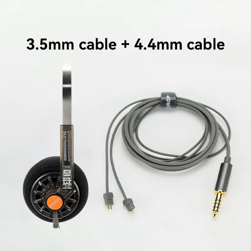 MOONDROP OLD FASHIONED On-Ear Headphone 40mm large dynamic driver 0.78-2pin 3.5mm Plug