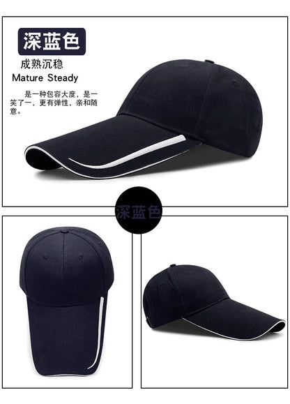 Peaked Hat Spring Summer 14cm Long Brim Sunscreen Fishing  Men Women Street Sunshade Outdoor Adjustable Cotton Golf Cap Trucker