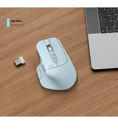 Acer Omr225 Gamer Mouse 3mode Bluetooth Wireless Mouse Dual Scroll Ergonomic Mouse Custom Programming Gaming Mice Office Mouses