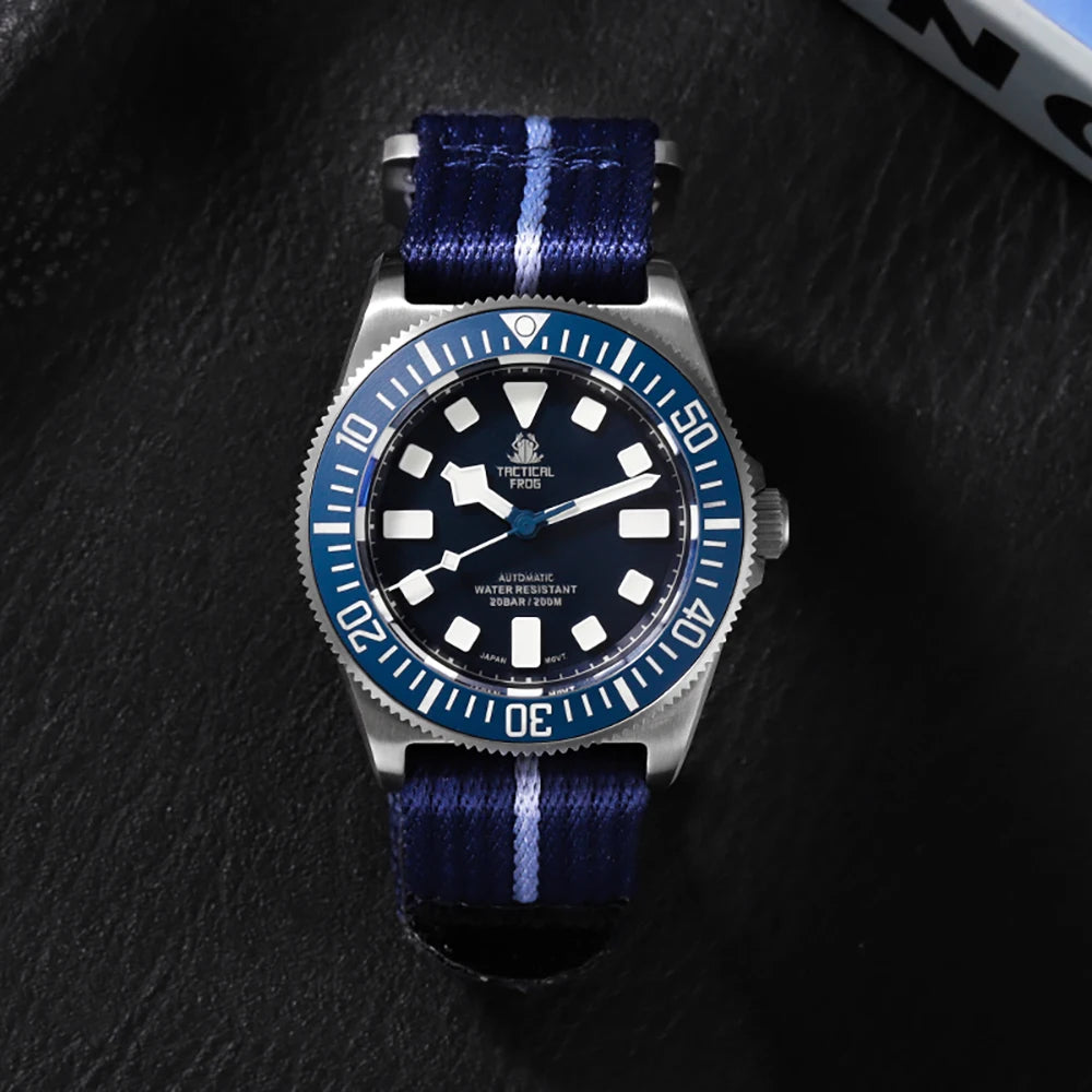 Tactical Frog FXD V4 Mechanische Uhr NH35 Automatikwerk Titan-Herrenuhr 200m wasserdicht Saphirglas Leuchtzeiger 42mm Uhr