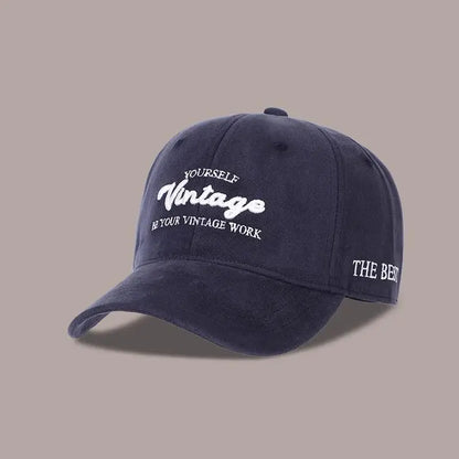 Baseball Caps Women Embroidered Letter Snapback Hats For Women Men Vintage Wide Brim Deep Top Sunscreen Sunshade Bone Cap