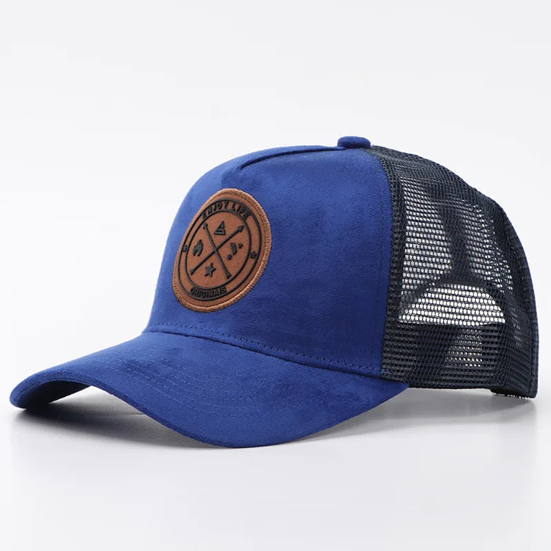 Letní síťovaná baseballová čepice pro ženy a muže s písmenkovou nášivkou, snapbacková čepice, ležérní, prodyšná, unisex, street, hip hop, trucker čepice