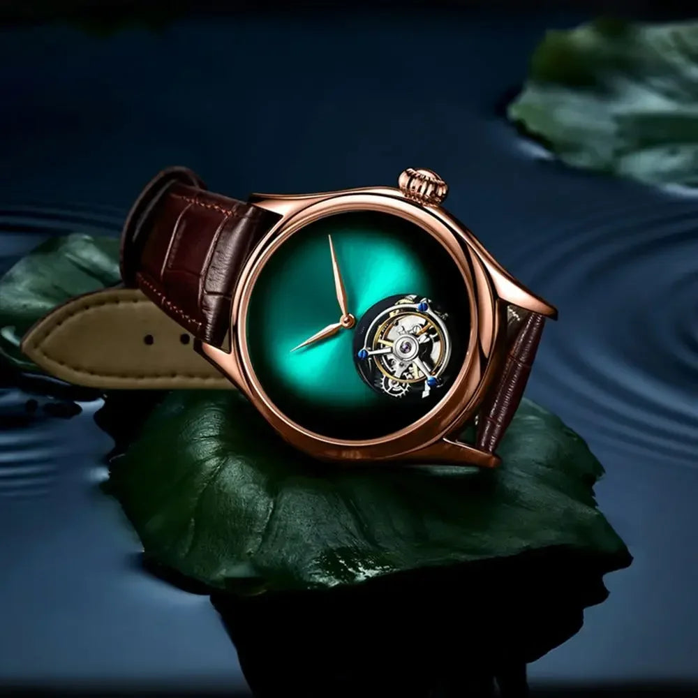AESOP Flying Tourbillon Skeleton Watch For Men Mechanical Waterproof Mens Watches Top Brand Luxury Movement Stainless Steel 2025