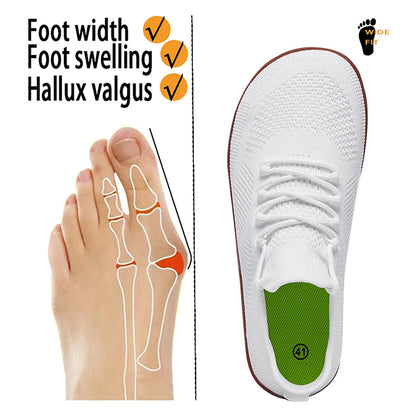 Unisex Minimalist Barefoot Shoes Lightweight Breathable Wide Toe Sneakers for Outdoor Casual Walking