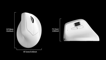 Keychron M5 Wireless Ergonomic Mouse with 8K Polling Rate, Bluetooth & 2.4GHz, 26K DPI Optical Sensor, Rechargeable Vertical Mouse