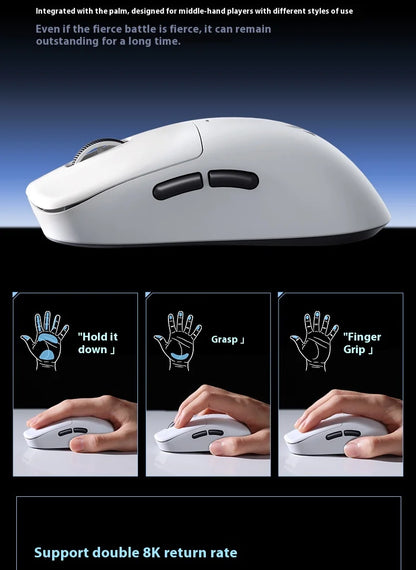 MCHOSE M7 Ultra Ergonomic Gaming Mouse PAW3950 Super Sensor TOPSPEED 8000Hz Polling Rate Lightweight Design Realtek Master Mice