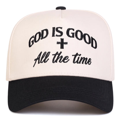 Casquettes de baseball unisexes avec broderie « GOD IS GOOD » – Printemps-automne – Chapeaux décontractés ajustables pour l'extérieur – Chapeau anti-UV – Casquette de sport