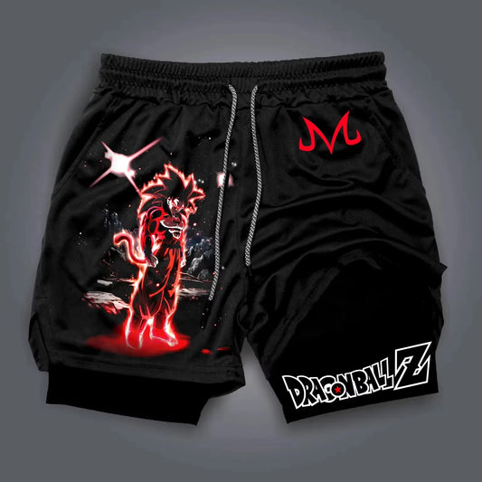 Dragon Ball GOKU Printed Double Layer Shorts Bandai Loose Men's and Women's Summer Sweating Breathable Sports Shorts