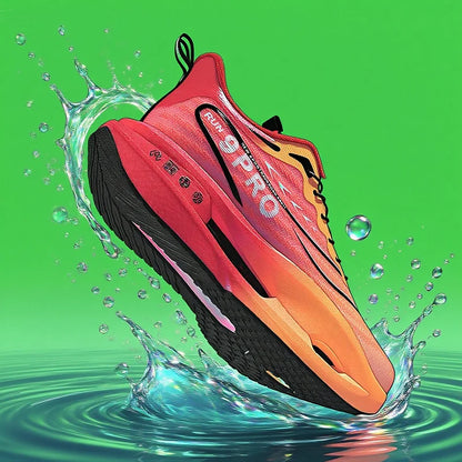 Unisex Performance Carbon Plate Running Shoes Wide Fit Non-Slip Breathable Racing Sports Sneakers for Men Women Workout Marathon