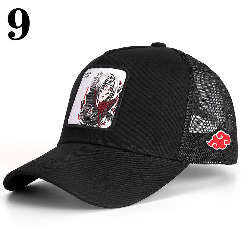 Dragon Ball DRAGONBALL síťovaná čepice, kreslená síťovaná čepice, pánská a dámská baseballová čepice, módní čepice s nášivkou, trucker čepice