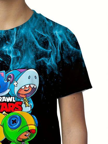 Newest 2026 Brawl Stars 3D Print Tops Cartoon Children Short Sleeve T-shirt Summer Popluar Men Funny Tees