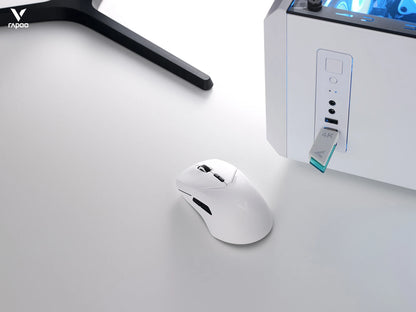Ratón gaming inalámbrico Rapoo VT9PRO PAW3398 68g, con cable, programable, ergonómico, 26000DPI, recargable Type C, accesorio para PC gamer