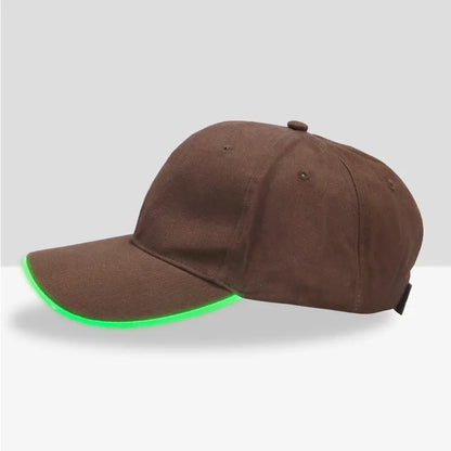 Șapcă cu LED-uri din fibră optică, cu 7 culori luminoase, șapcă de baseball EDC strălucitoare, încărcare USB, șapcă luminoasă, șapcă LED de performanță