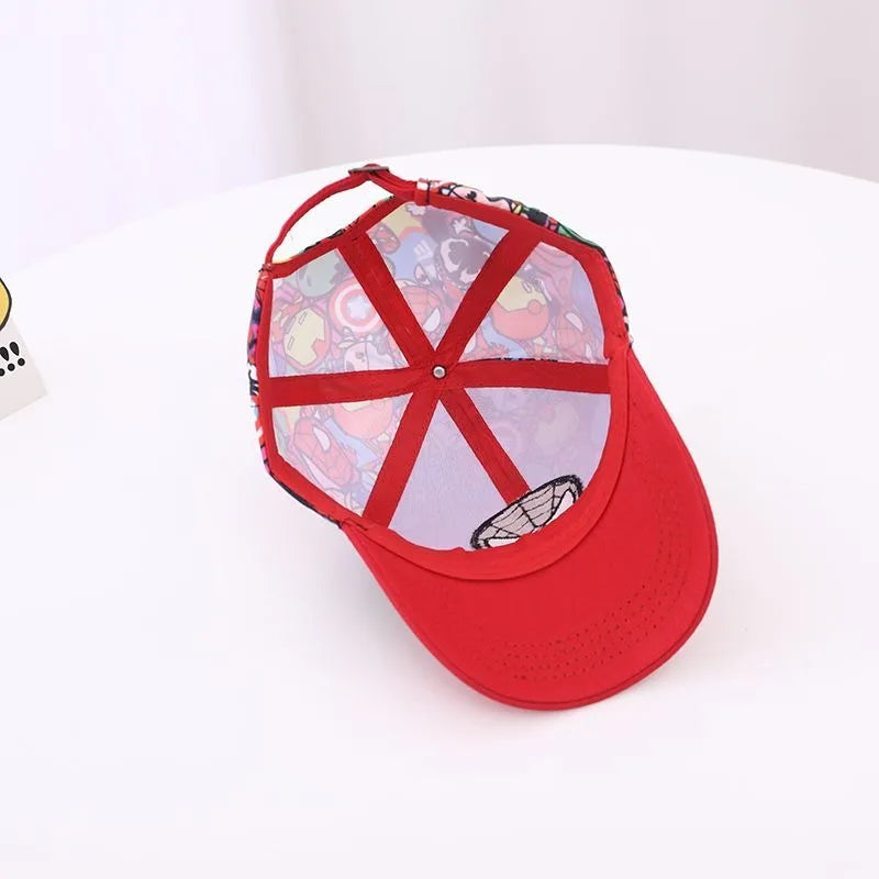 Anime Merchandise Spider-Man, Iron Man, Hulk, Captain America Cartoon Duckbill Hat Creative Fashion Baseball Cap Boys' Sun Hat