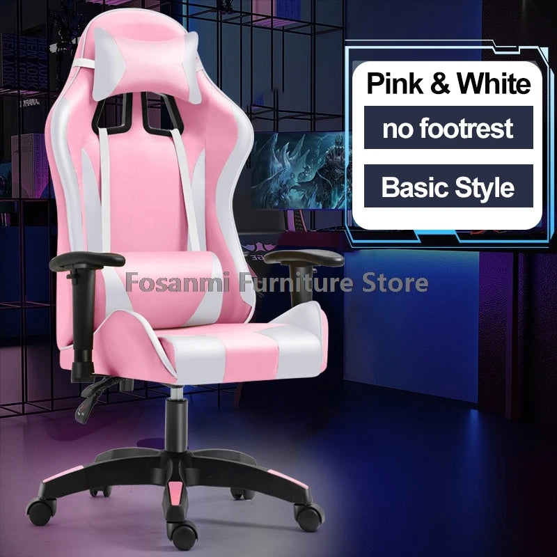 Esports Gamers Swivel Chair with Armrests Internet Anchor Racing Chair High-quality Leather Home Office Computer Gaming Chairs