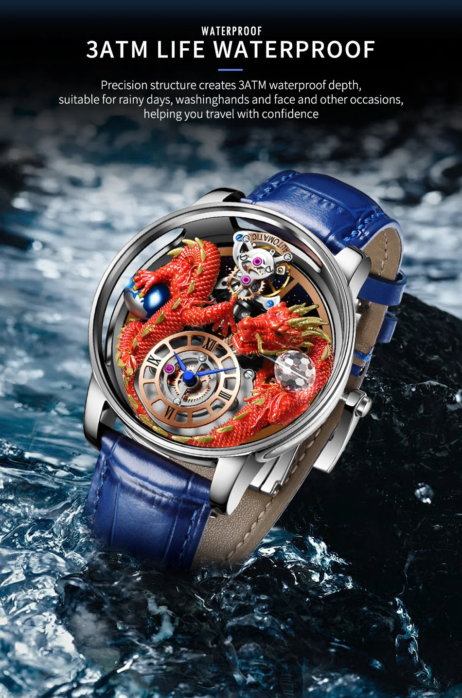 Relógio masculino PINDU Design 2025 NOVO Diamond Tourbillion, relógio de luxo Astronomia de marca premium, quartzo, vidro de safira, impermeável