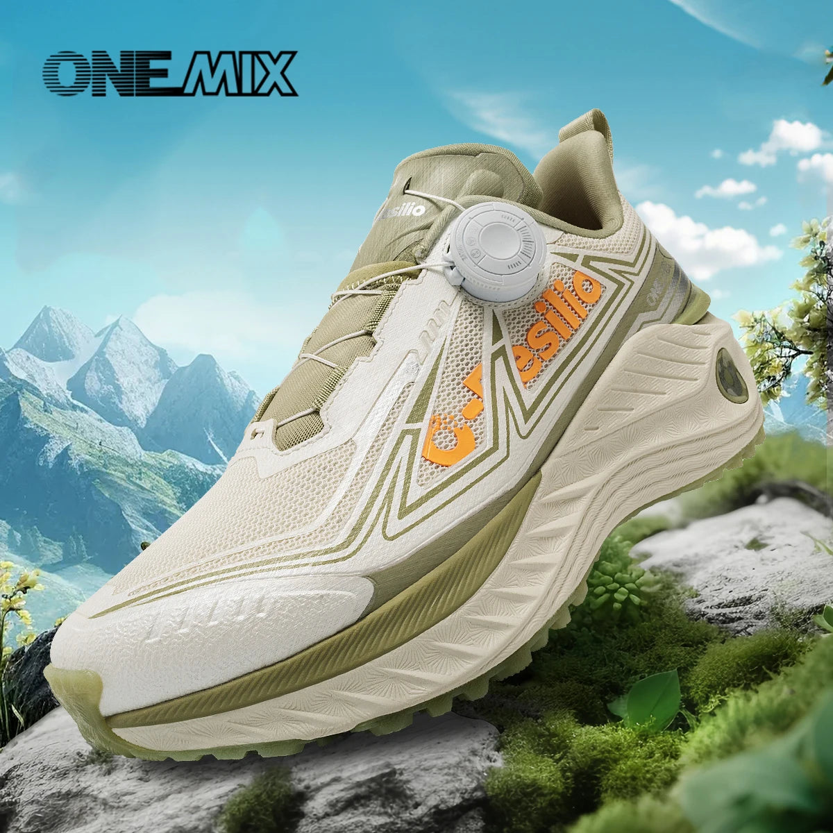 ONEMIX Outdoor Running Sneakers Men Elastic Trail Shoes Lightweight Breathable Women Sneakers Couple Casual waterproff Shoes