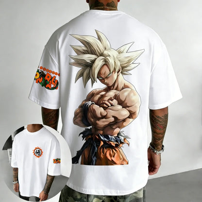 Dragon Ball Anime Pure Cotton T-shirt Summer New Goku Printed Men's and Women's Harajuku Hip Hop Casual Short Sleeve Top
