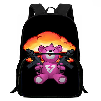 Mochilas Infantis de Design Gaming F-FortniteS com Lancheira e Estojo, Mochilas Escolares de Grande Capacidade para Meninos e Meninas, Melhor Presente