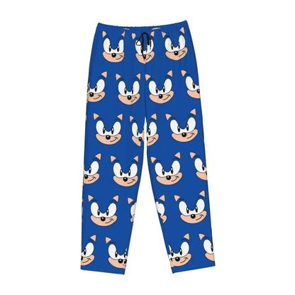 Custom Printed Womens Soniced Pajama Pants Hedgehog Game Sleepwear Sleep Lounge Bottoms with Pockets