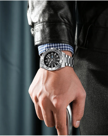 Yelang Watches V1035 44mm Men Diving Watch Human Kinetic Energy Watch 100m Waterproof Watches luminous Japan PX83 Sapphire