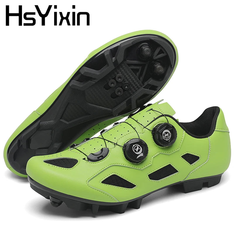 Mountain Bike Shoes Mens Cycling Shoes Quick Ratchet Buckle Compatible with SPD System Pedal for Indoor Outdoor Women MTB Shoes