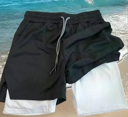 Dragon Ball Anime Summer  2-in-1 Shorts Saiyan 4 Retro Y2K Beach Quick Drying Breathable Slow Running Fashion Shorts