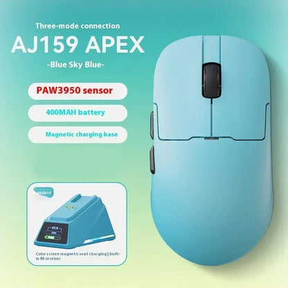 Мишка AJAZZ AJ159 APEX Tri Mode Wireless 8K със сензор PAW3950, ниска латентност, база за зареждане, персонализируема, лека, за PC гейминг