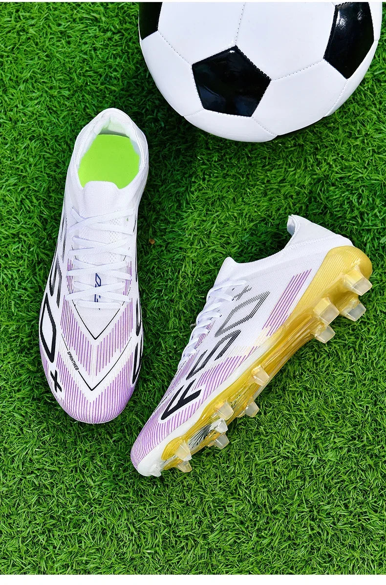 Nouvelles chaussures de football pour hommes, chaussures de match, crampons pour terrain en gazon, baskets de haute qualité, chaussures de futsal pour intérieur, chaussures montantes antidérapantes pour extérieur, meilleu