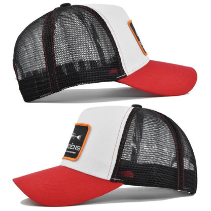 High Quality Fish Bone Cartoon Snapback Baseball Cap Hip Hop Dad Mesh Hat Trucker Hat Outdoor Sports Cycling Travel Sun Hat