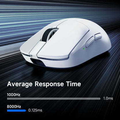 MCHOSE A7 V2 лека безжична гейминг мишка с двойна честота на опресняване 8,000Hz, PAW3950 TI, за гейминг, е-спорт и офис