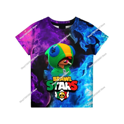 Newest 2026 Brawl Stars 3D Print Tops Cartoon Children Short Sleeve T-shirt Summer Popluar Men Funny Tees