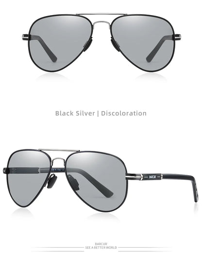 BARCUR Polarized Mens Sunglasses Pilot Sun Glasses for Men accessories Driving Fishing Hiking Eyewear Oculos Gafas De Sol
