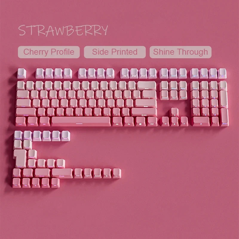 2025 Original Daylight Keycaps PBT Translucent, Side-engraved OEM 136 Keys, Customized To Fit 60/84/98/108 Mechanical Keyboards.