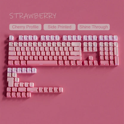 2025 Original Daylight Keycaps PBT Translucent, Side-engraved OEM 136 Keys, Customized To Fit 60/84/98/108 Mechanical Keyboards.