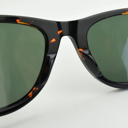 Klassiske solbriller med glaslinser Acetat-solbriller til mænd Y-2140 Design med dobbelt nitte Elegante firkantede UV-solbriller til kvinder