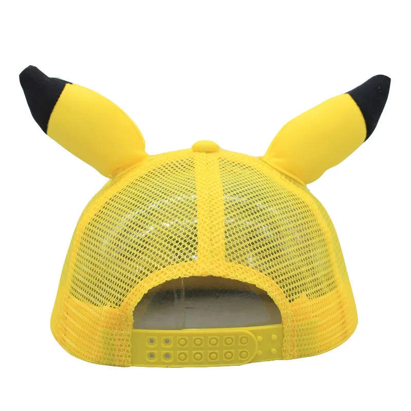 Pokémon-baseballkasket, Pikachu-hat, Pokémon-cosplay-hiphop-kasket til piger, drenge, børn, anime-figurer, legetøj, gave, tegneseriehat